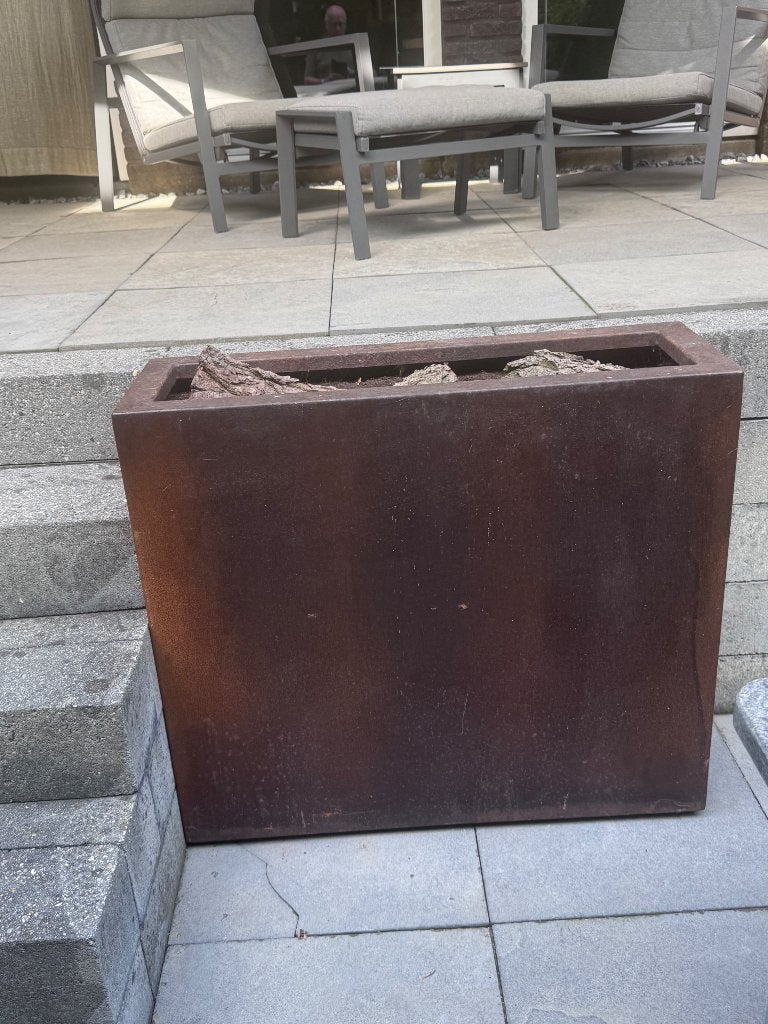 Plantenbak cortenstaal, Tuin en Terras, Ophalen, Gebruikt, Balkon, Metaal