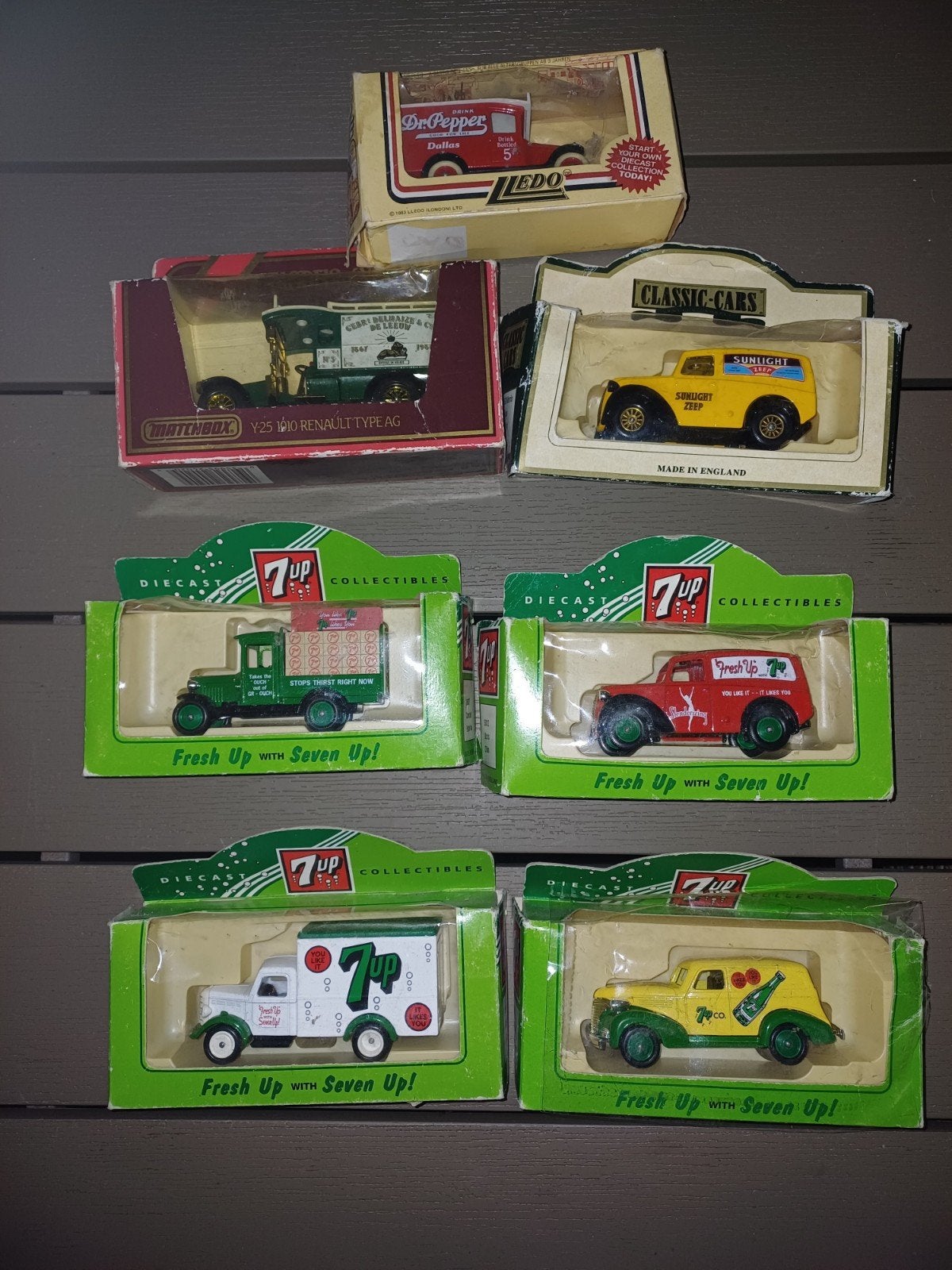 Lledo 7-up oldtimers Dr.Pepper Matchbox Days are gone, Ophalen of Verzenden, Nieuw, Auto