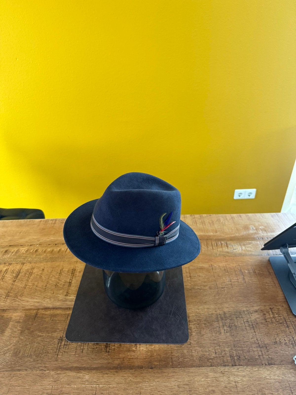 Nieuwe Stetson Fedora hoed blauw, Ophalen of Verzenden, Nieuw, 58 cm (L, 7¼ inch) of meer, Hoed