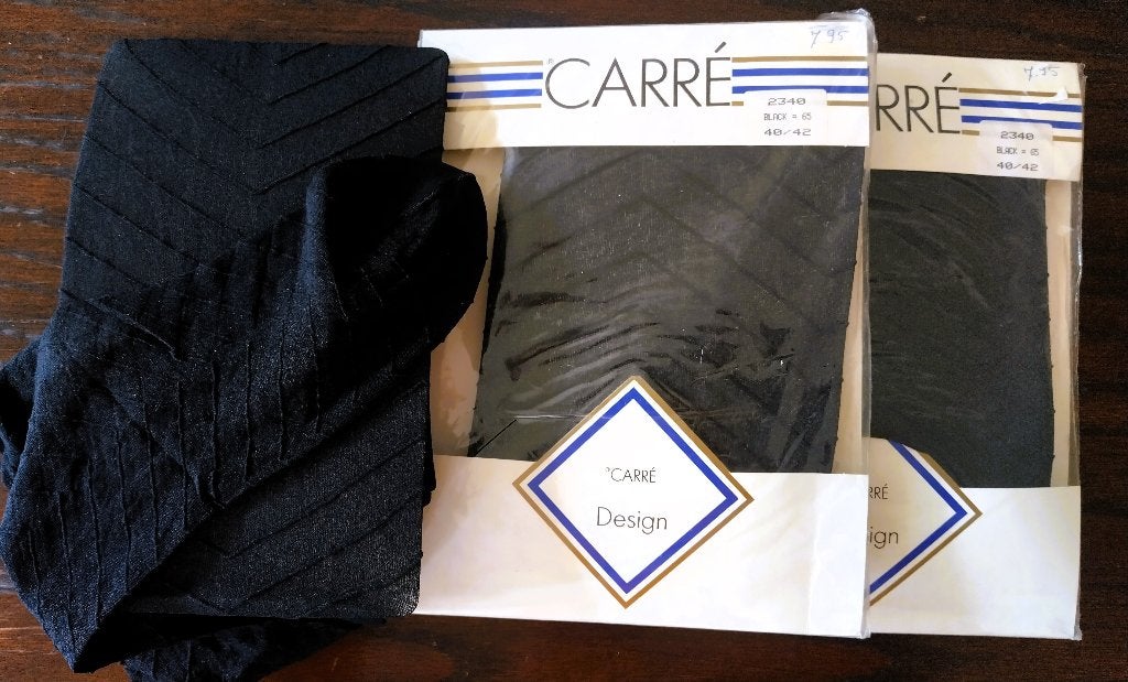 Vintage Carré panty, Zwart, 40 denier, 40 / 42, Zwart, Nieuw, Maat 40/42 (M), Ophalen of Verzenden