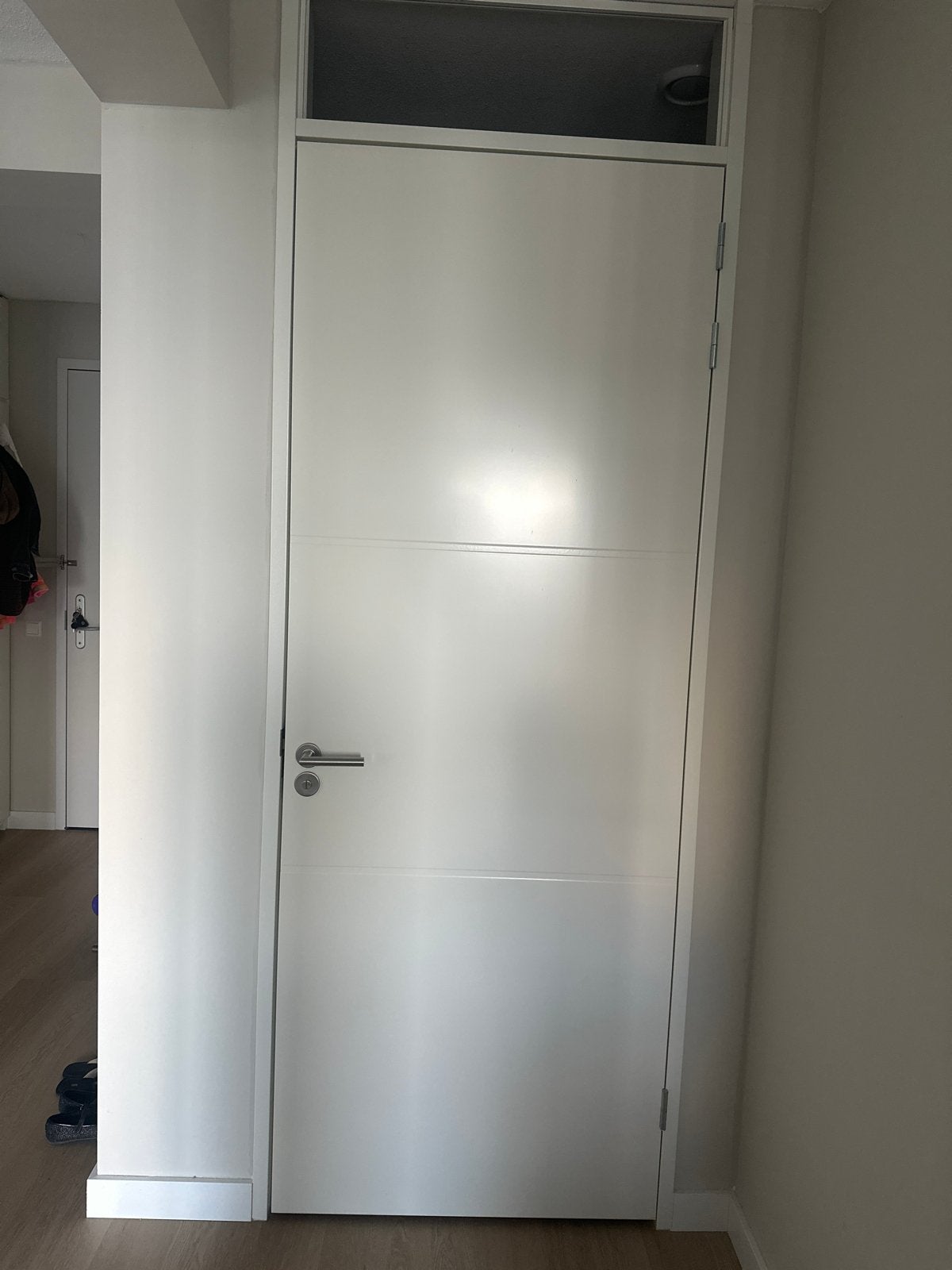 Svedex Binnendeur, nieuw, incl. bovenlicht en kozijn., Ophalen, 80 tot 100 cm, 215 cm of meer, Binnendeur