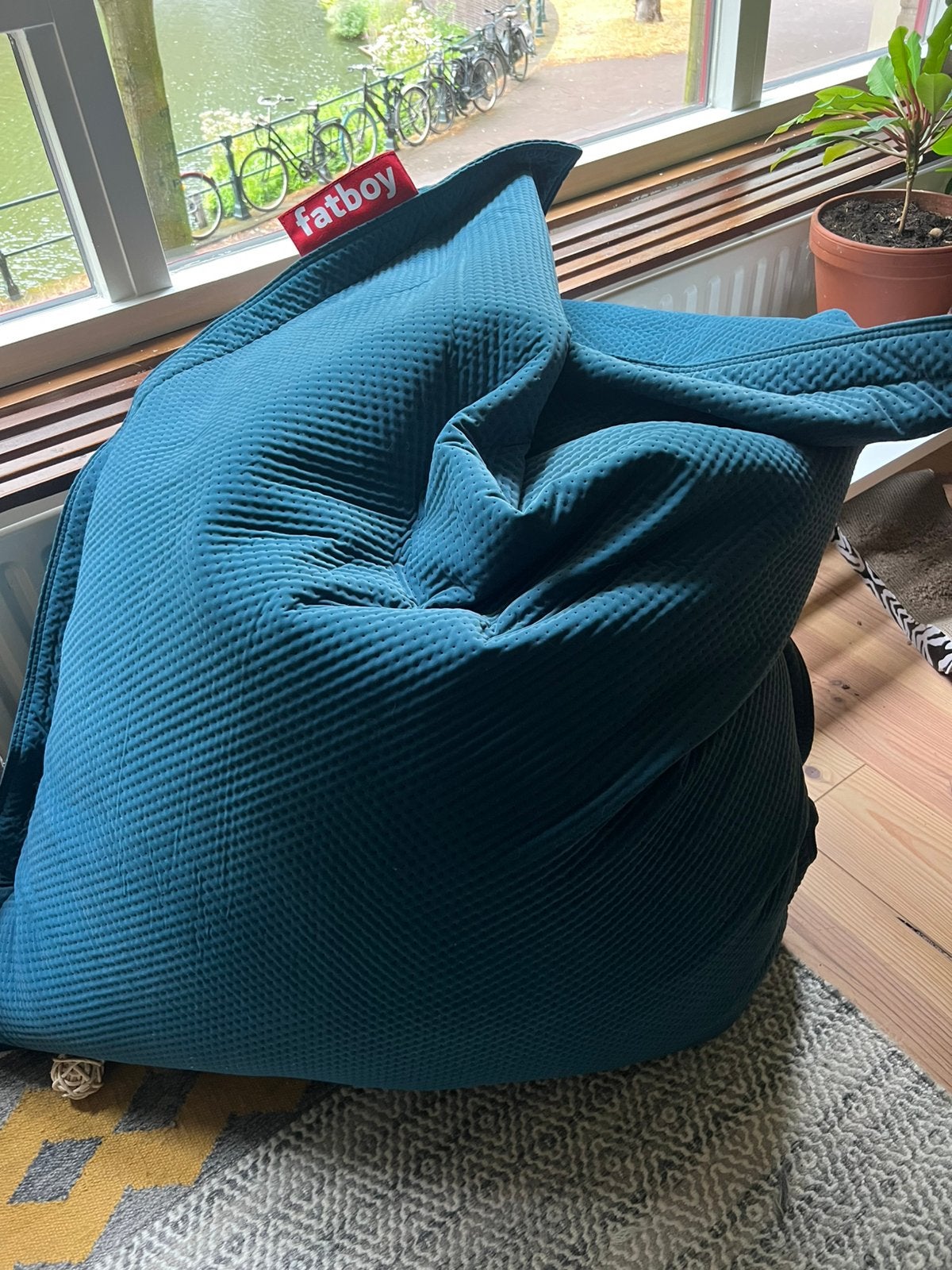 Fatboy petrol 120/150, Huis en Inrichting, Zitzakken, Ophalen, Zo goed als nieuw, Blauw, Zitzak