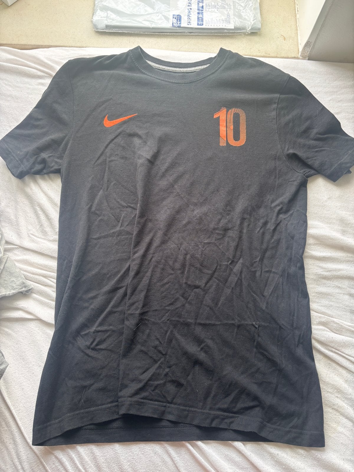 Nike Sneijder 10 T-shirt - Zwart - Maat L, Ophalen of Verzenden, Gedragen, Maat 52/54 (L), Zwart