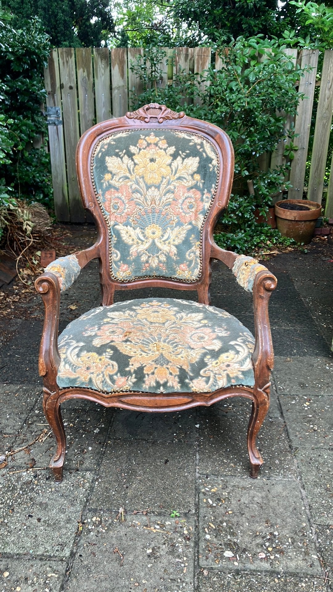 Barokke vintage stoel, opknapper voor de liefhebber, Ophalen