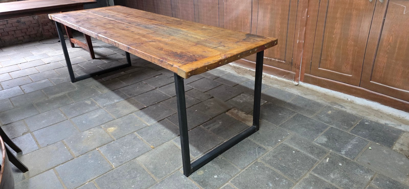 industriële tafel 234 cm lang, Ophalen, 200 cm of meer, 50 tot 100 cm, Nb