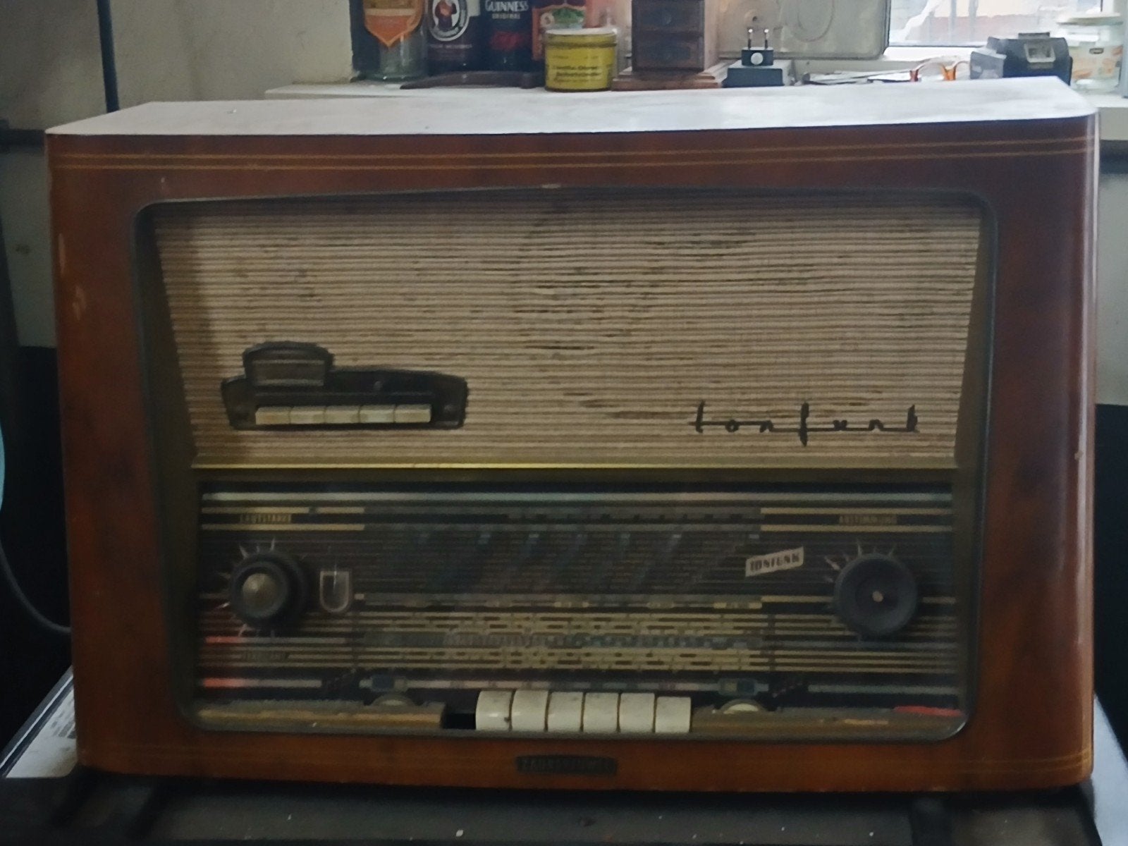 Vintage Tonfunk buizenradio - Klassieke buizenradio, Audio, Tv en Foto, Ophalen, Gebruikt, Radio