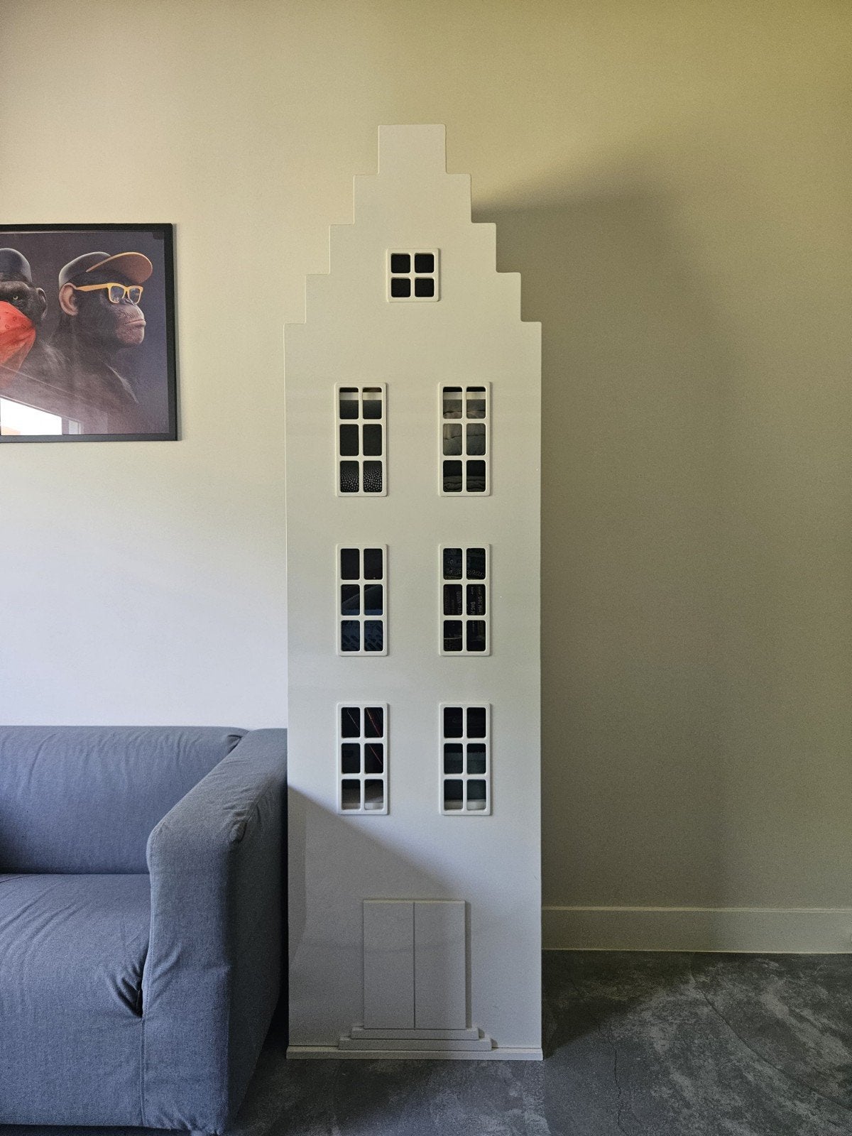 Unieke Amsterdamse grachtenpand kast - wit, Ophalen, Met deur(en), 200 cm of meer, 50 tot 100 cm