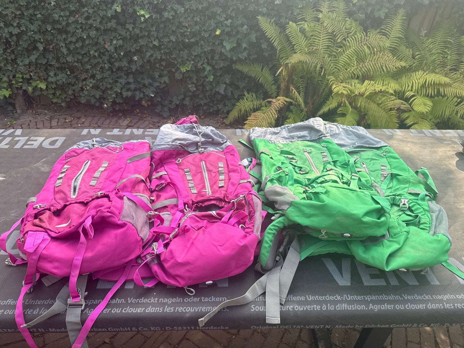 Crivit Trekking Rugzakken - Roze en Groen, Ophalen, Gebruikt