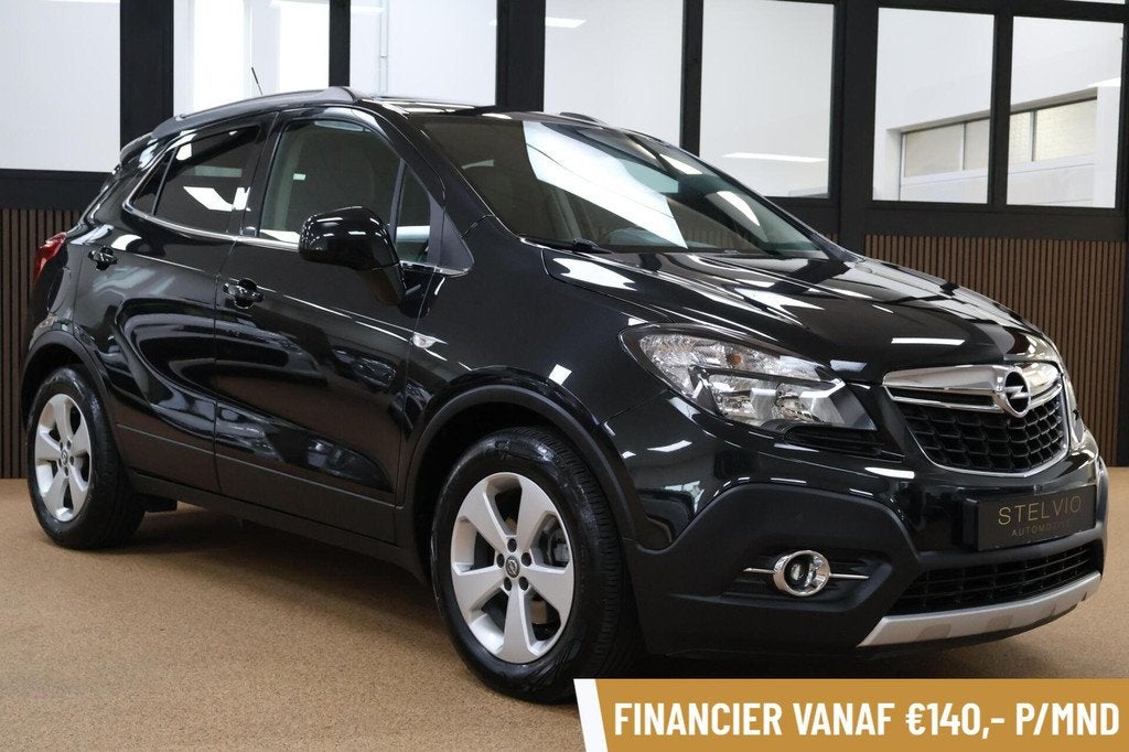 Opel Mokka 1.4 Turbo 140 PK Cosmo|Leer| Schuifdak | Trekhaak, Gebruikt, 4 cilinders, Met garantie (alle), Zwart