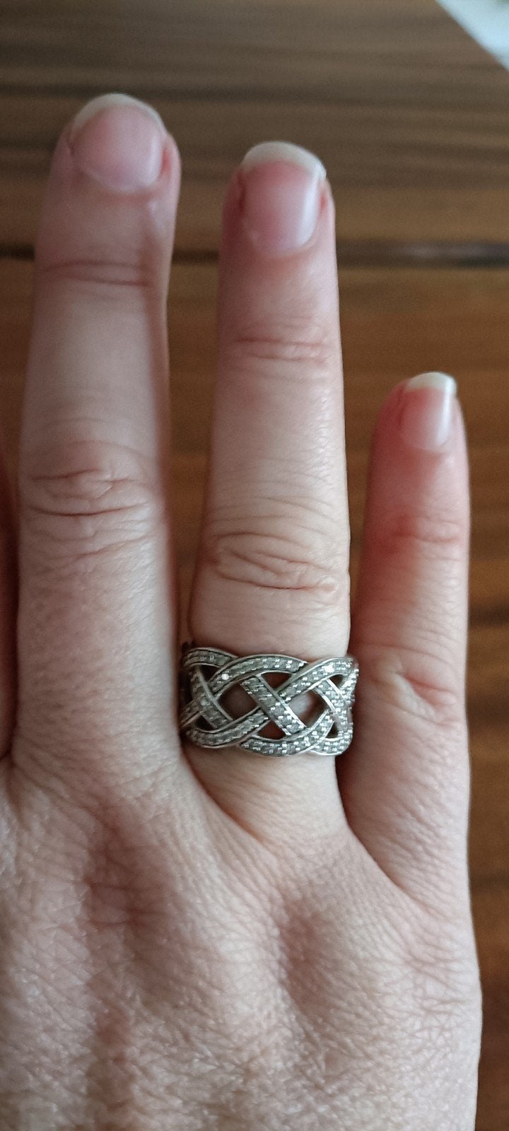 zilveren ring van ti sento maat 56, Ophalen of Verzenden, Zo goed als nieuw, 17 tot 18, Dame