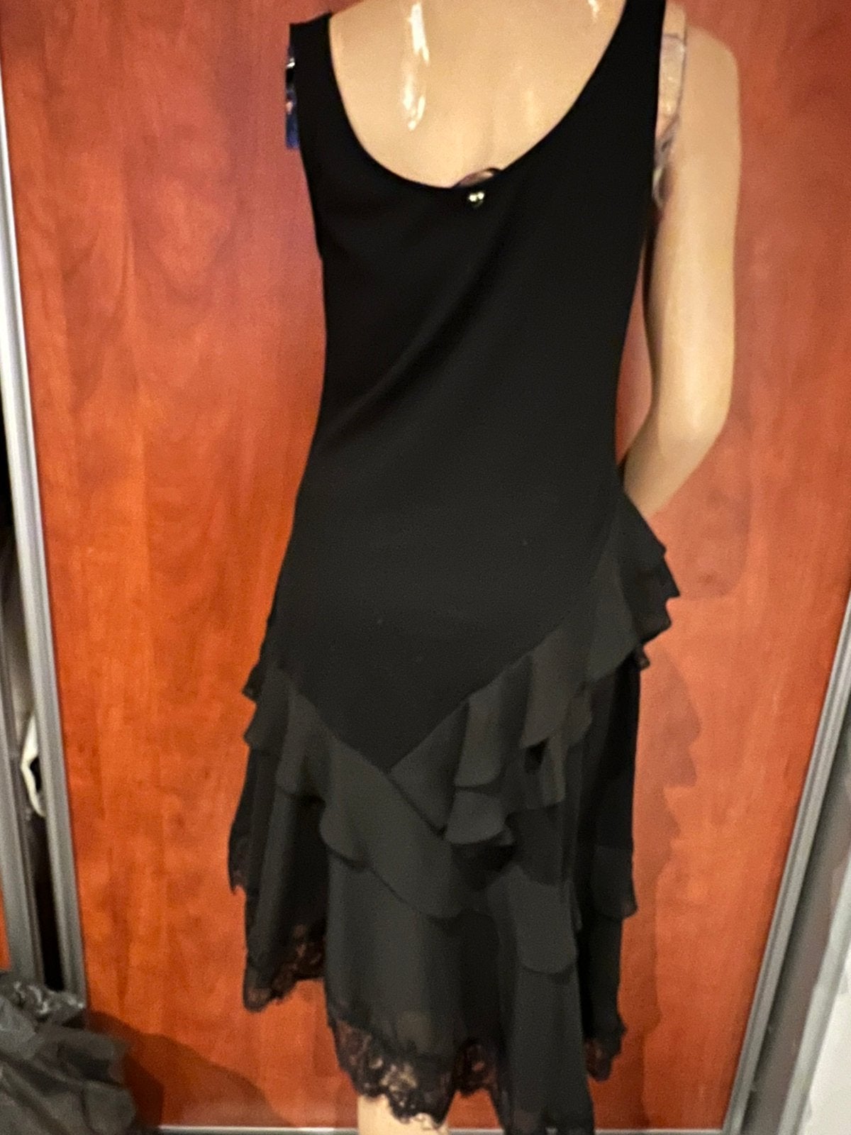 TWINSET jurk met roesjes maat m origineel zgan, Maat 38/40 (M), Twinset, Zwart, Ophalen of Verzenden