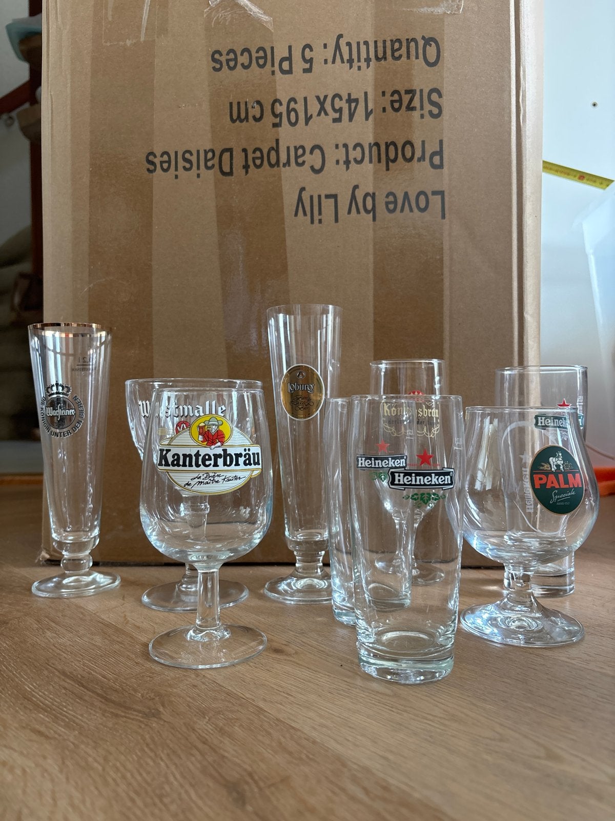 Diverse bierglazen - KANTERBRÄU, Heineken, PALM, König, Ophalen of Verzenden, Meerkleurig, Overige merken, Glas