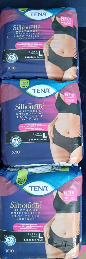 Tena Lady Silhouette onderbroekjes 3 s zwart maat L, Ophalen of Verzenden, Nieuw