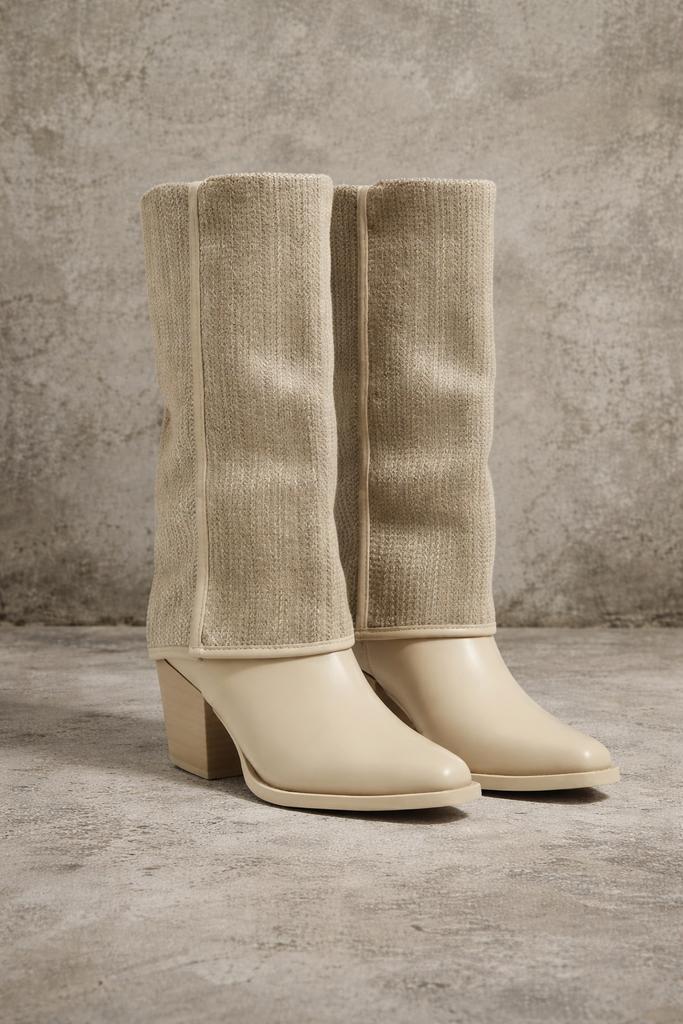 ‼️ Actie ‼️ Beige Flappen laars maat 37, Hoge laarzen, Beige, Nieuw, Ophalen of Verzenden