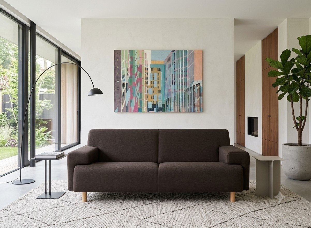 Cloak Sand | 2,5 zits | Bruin, Hout, Modern design refurbished Havee Hans Daalder, Info@andriesign.nl, 150 tot 200 cm