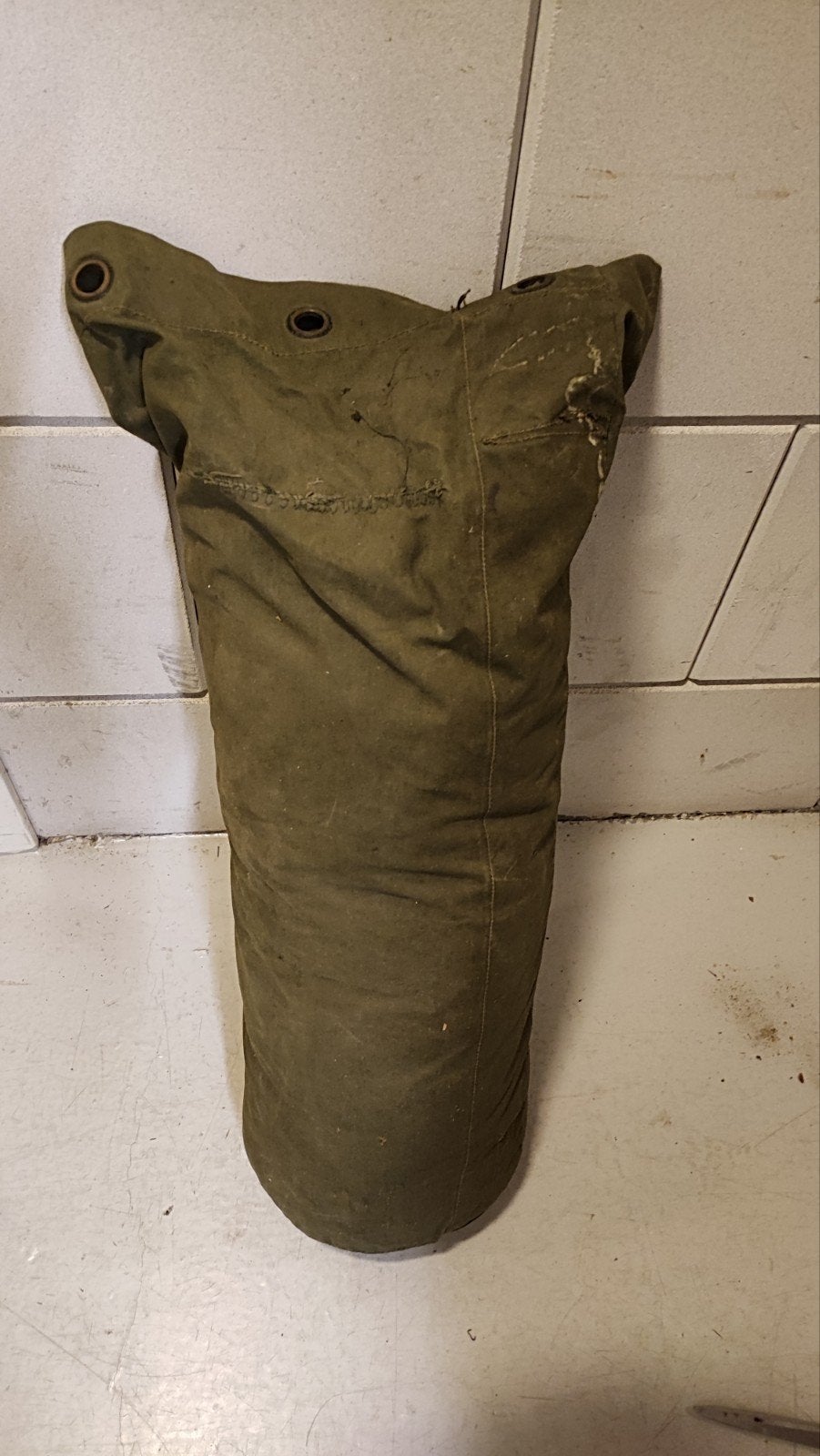 Vintage Militair Kookset, slaapzak, Veldfles, Zaklamp., Ophalen, Gebruikt