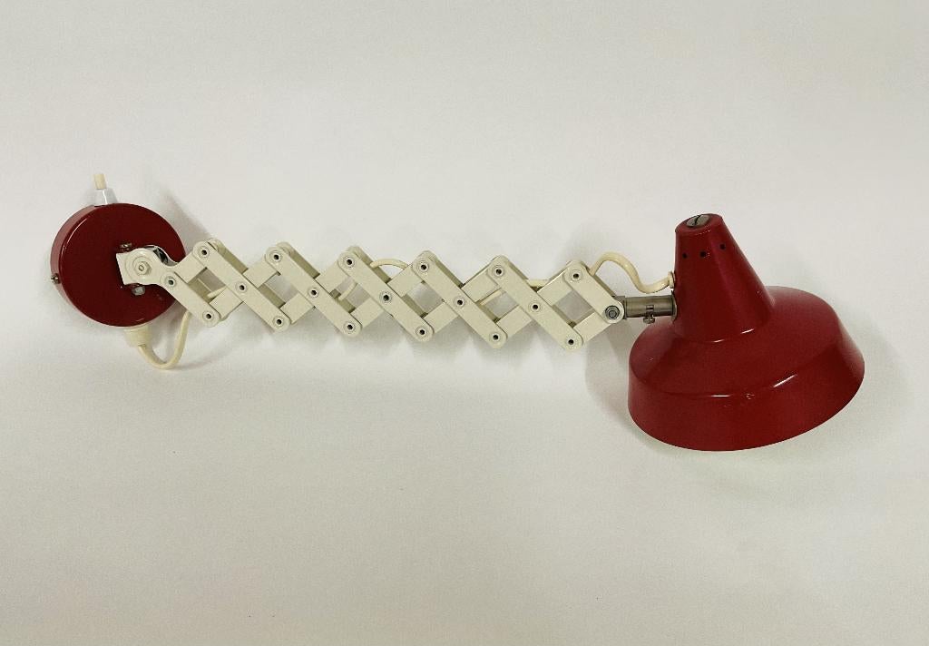 Vintage Fifties schaar wandlampje, Ophalen, Gebruikt, Metaal, Jaren 50 / Fifties / Bauhaus