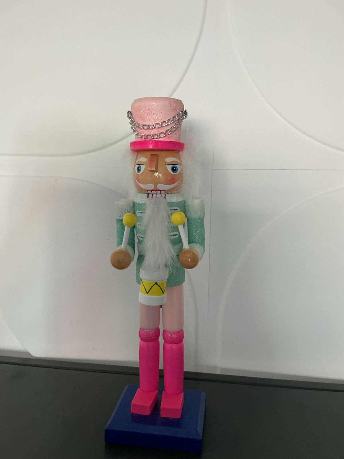 Roze en mintgroene notenkraker decoratie, Ophalen of Verzenden, Nieuw