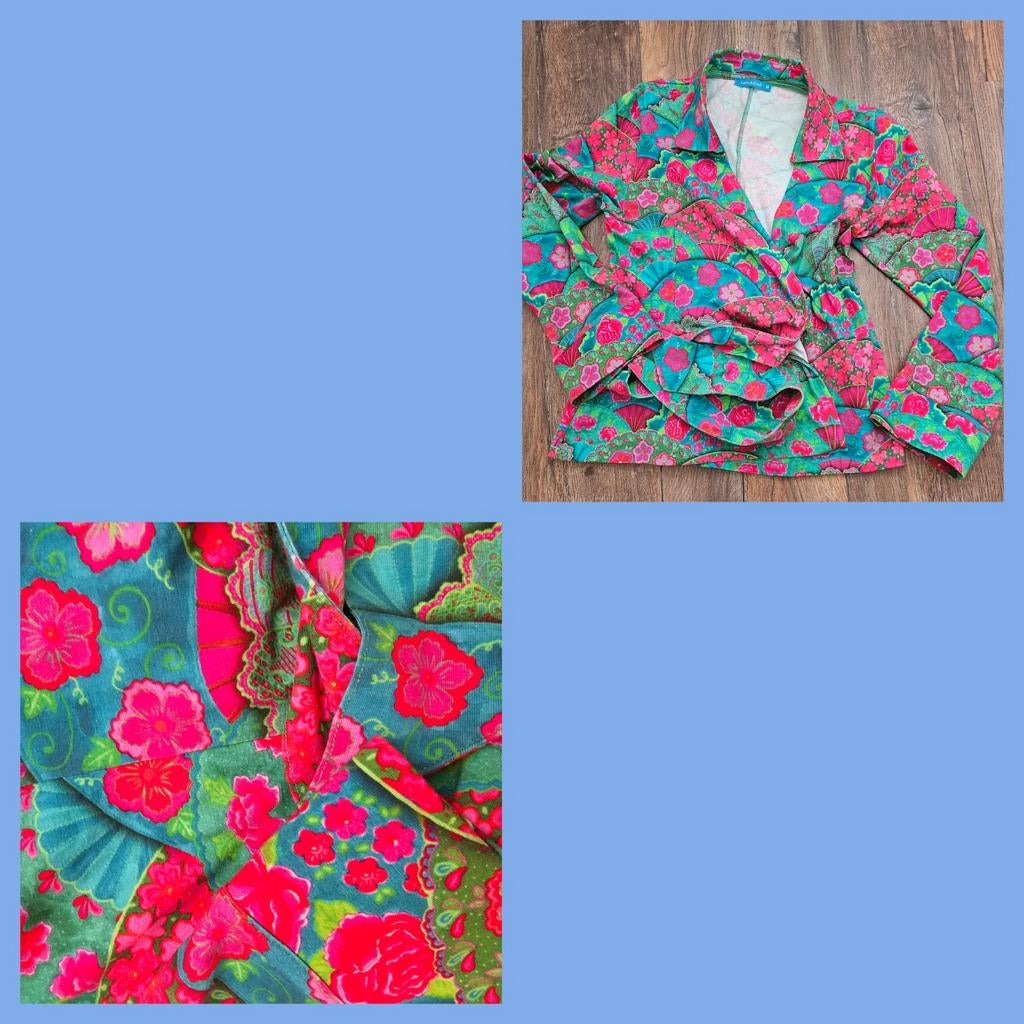 Lien & Giel prachtige overslag blouse mt M in nieuwstaat, Ophalen of Verzenden, Zo goed als nieuw