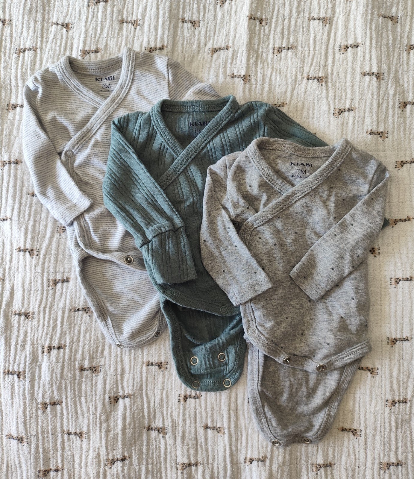 3x bodysuits maat 50, Kinderen en Baby's, Kiabi, Overige typen, Jongetje of Meisje, Ophalen of Verzenden