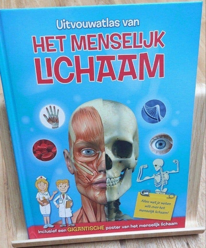 uitvouwatlas 'het menselijk lichaam' met poster, Boeken, Ophalen of Verzenden
