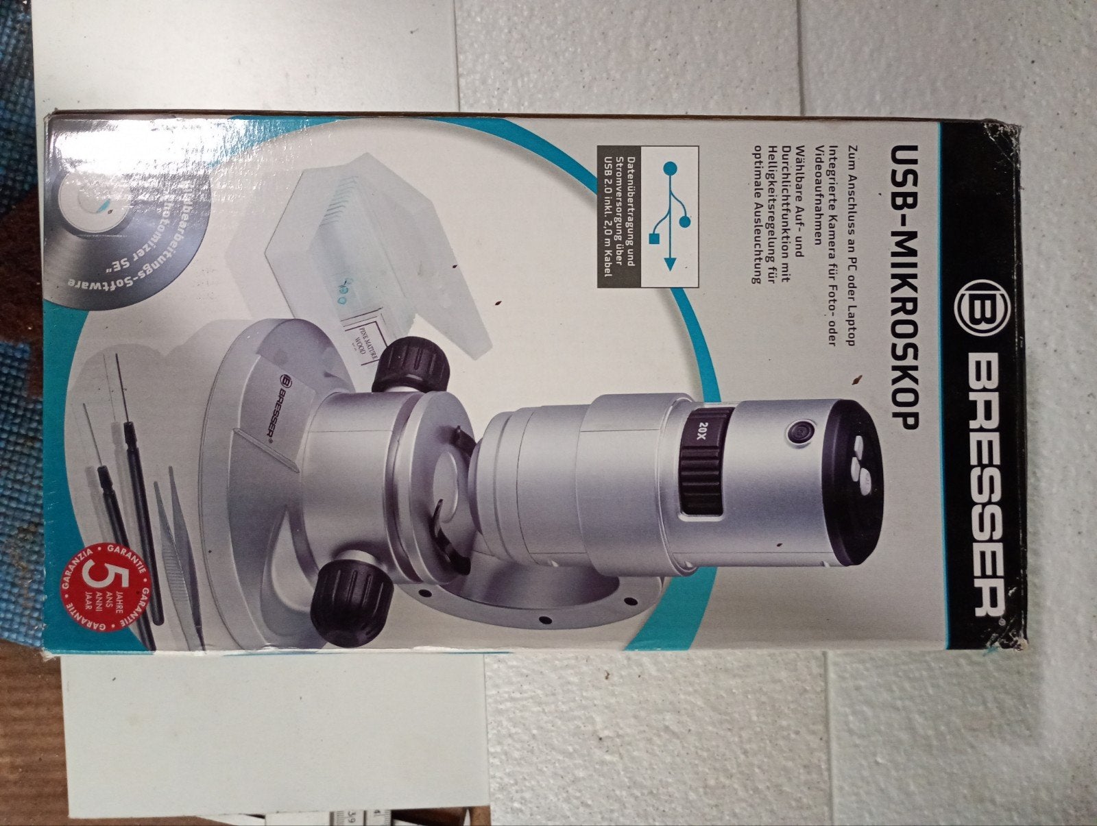 Bresser USB-Microscoop 20x-350x met preparaten, Ophalen of Verzenden, Nieuw