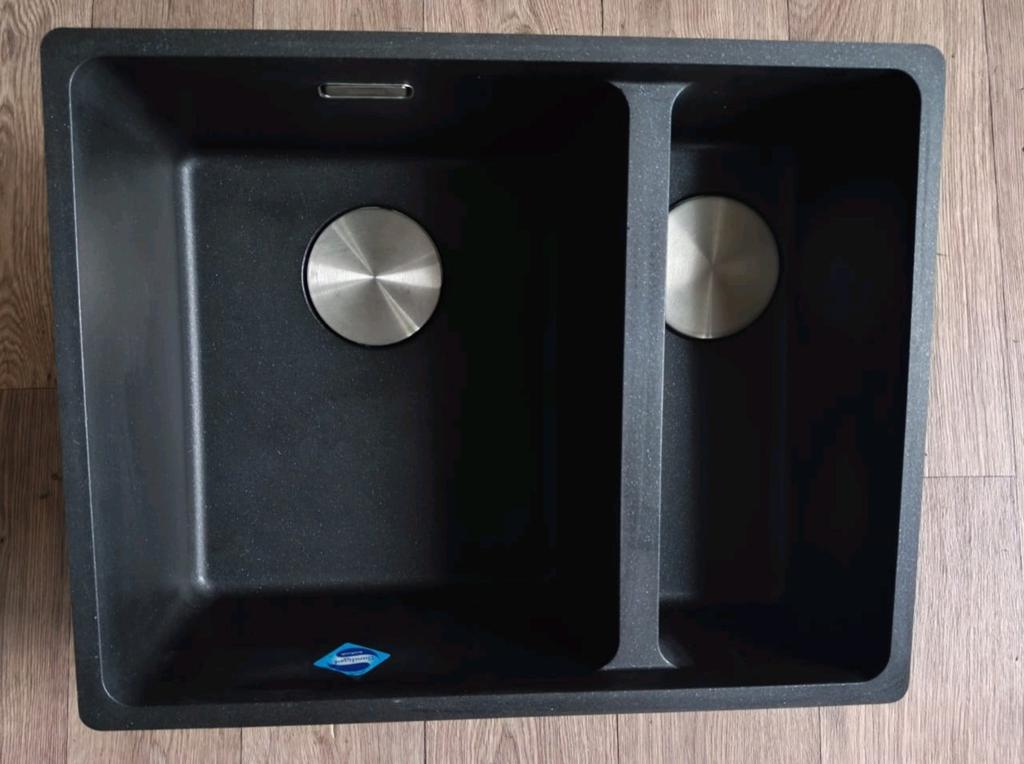 NIEUW FRANKE dubbele spoelbak zwart, Huis en Inrichting, Keuken | Keukenelementen, Ophalen, Zwart, Nieuw, Minder dan 100 cm