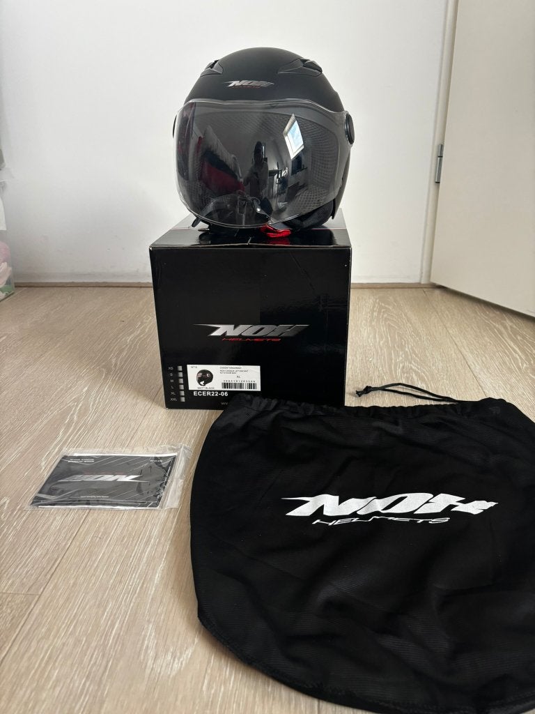 Scooter helm kind met vizier -Jethelm - als nieuw, Verzenden, Zo goed als nieuw, Small, Nox