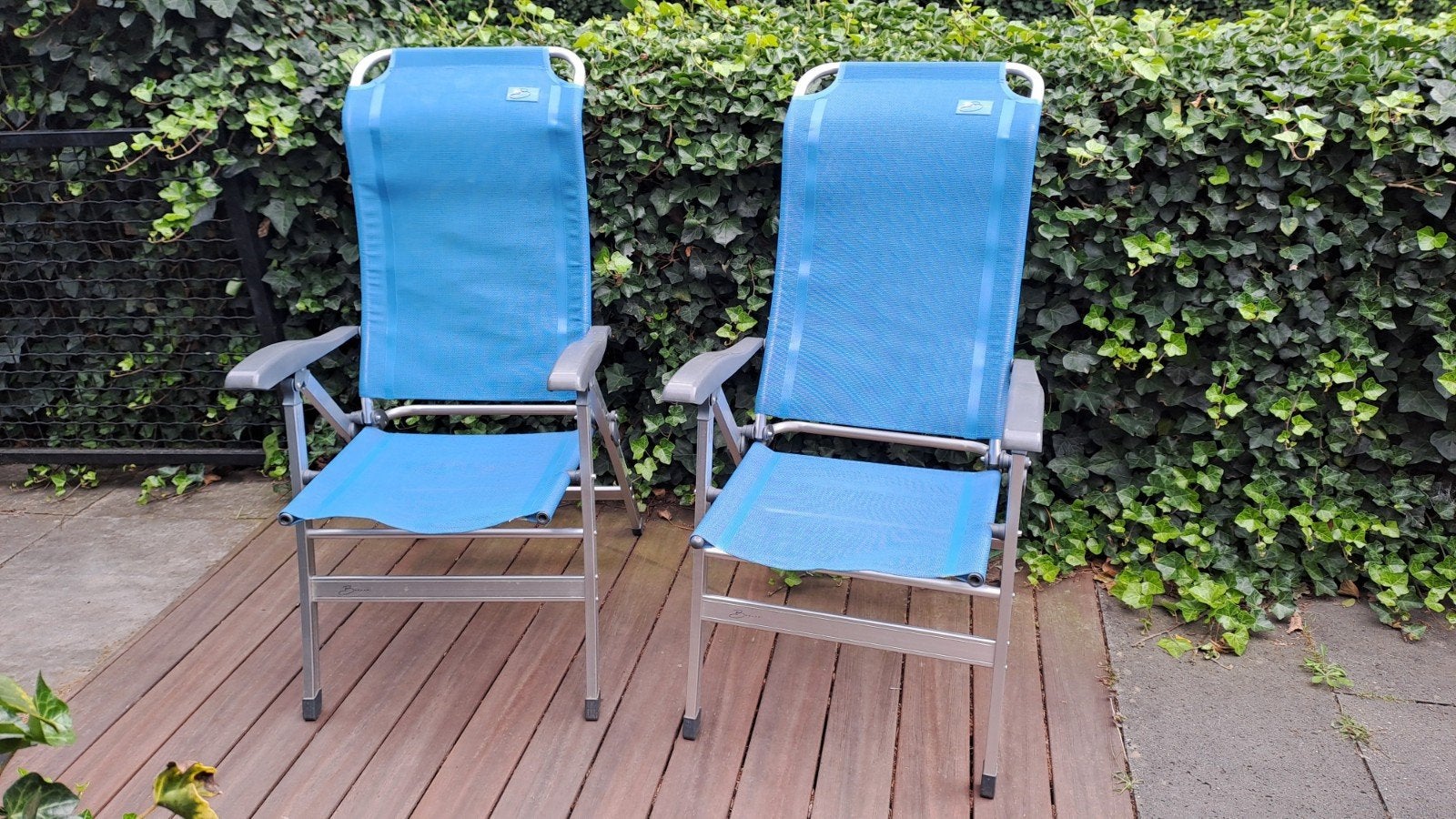 2 Bardani tuinstoelen, Ophalen, Zo goed als nieuw, Campingstoel