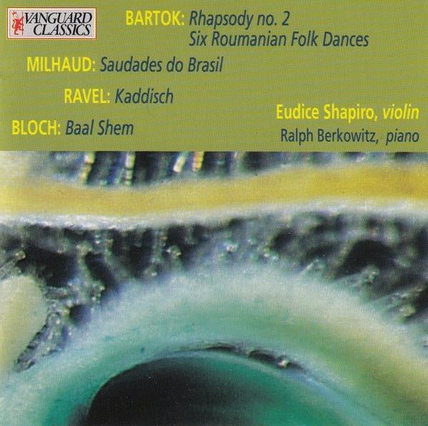 BARTOK Rhapsody no. 2 CD SHAPIRO VANGUARD NIEUWSTAAT, Ophalen of Verzenden, Modernisme tot heden, Zo goed als nieuw, Kamermuziek