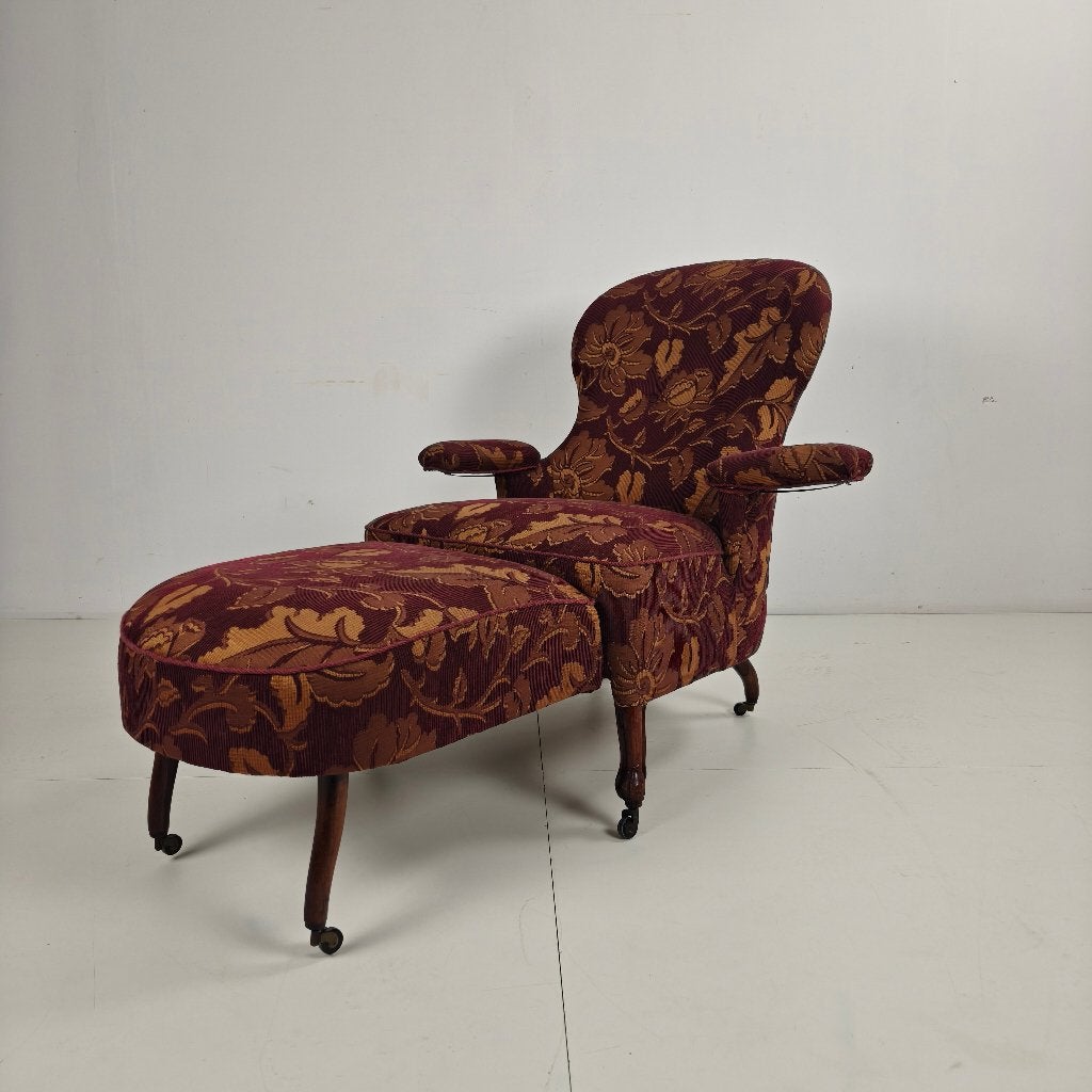 Vroeg 20e-eeuws ligfauteuil van Drevette L.M circa 1900–1920, Ophalen of Verzenden