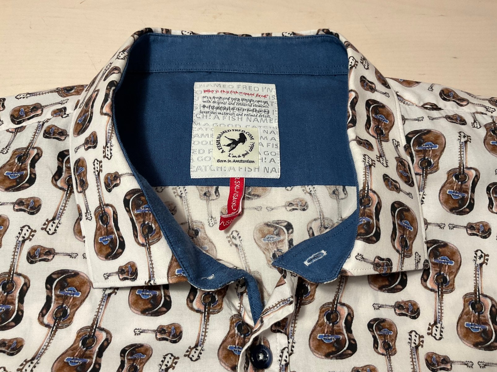 A Fish Named Fred maat 5XL overhemd lange mouw, Kleding | Heren, Ophalen of Verzenden, Zo goed als nieuw, Meerkleurig, Overige halswijdtes