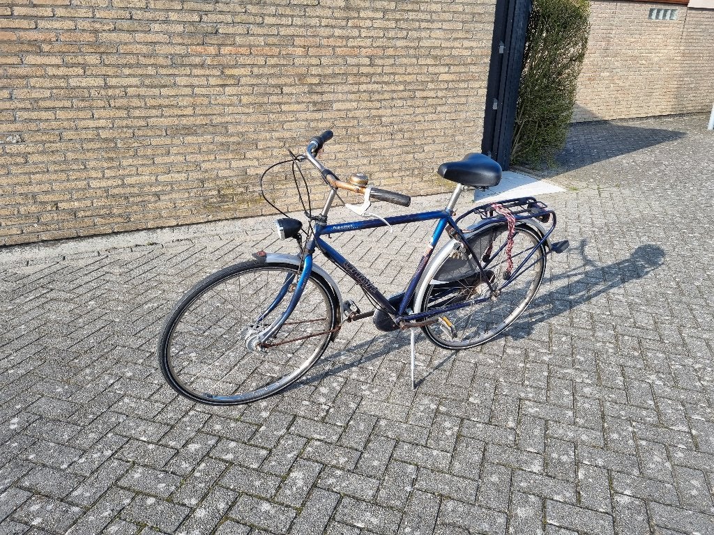 Union heren stadsfiets blauw, Ophalen, Gebruikt, Overige merken, Versnellingen