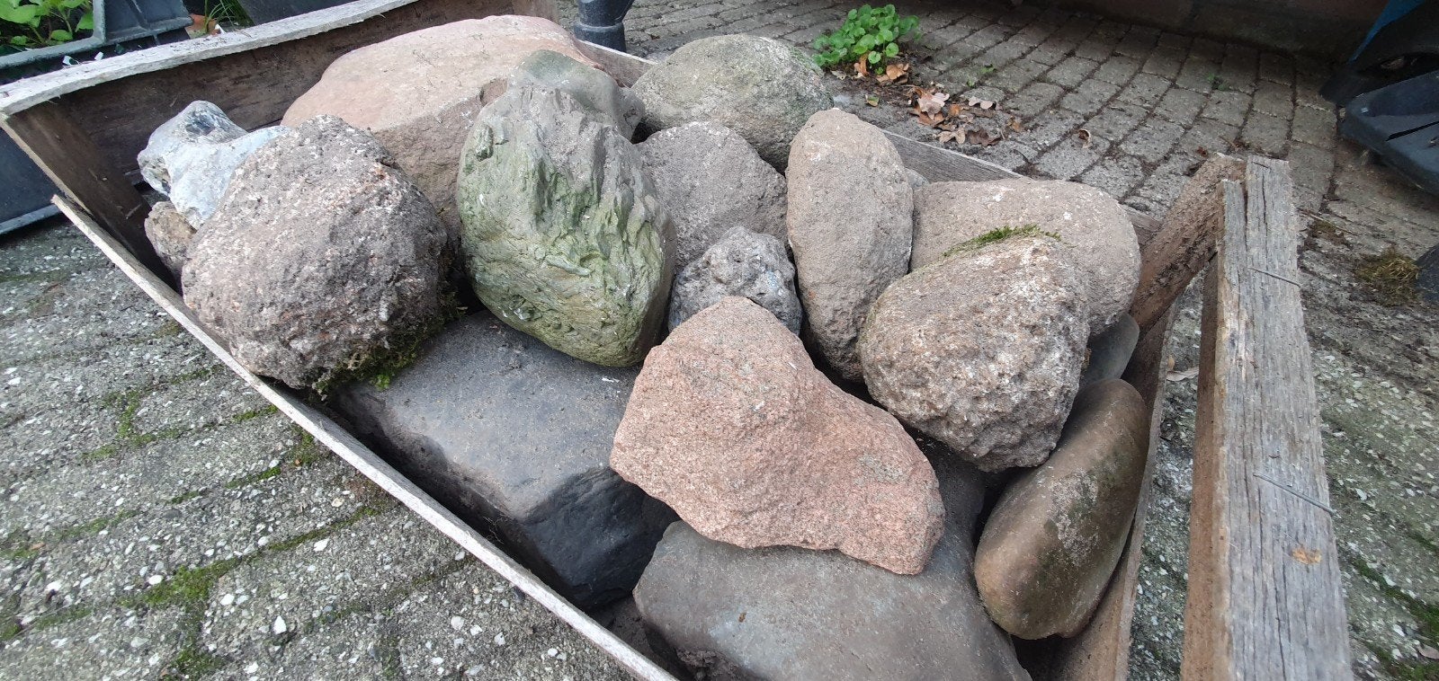 Natuurstenen in diverse maten voor vijver of tuinin, Tuin en Terras, Ophalen, Gebruikt, Multi, Kei