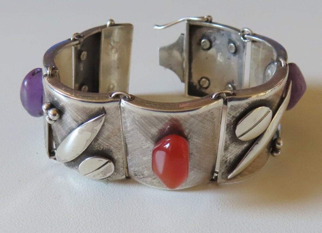 Handgemaakte unica sterling zilveren design armband, incl, Sieraden, Tassen en Uiterlijk, Armbanden, Zo goed als nieuw, Zilver