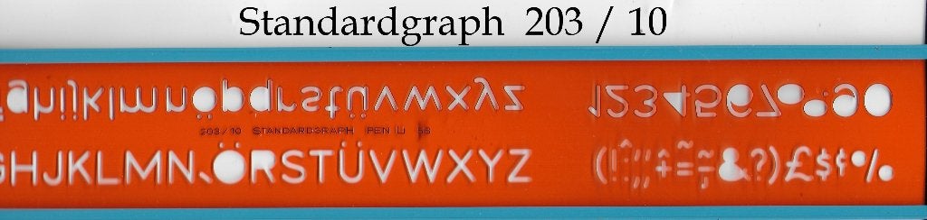 Sjabloon 203 / 10 -- standardgraph 203 / 10, Ophalen of Verzenden, Zo goed als nieuw, Overige typen