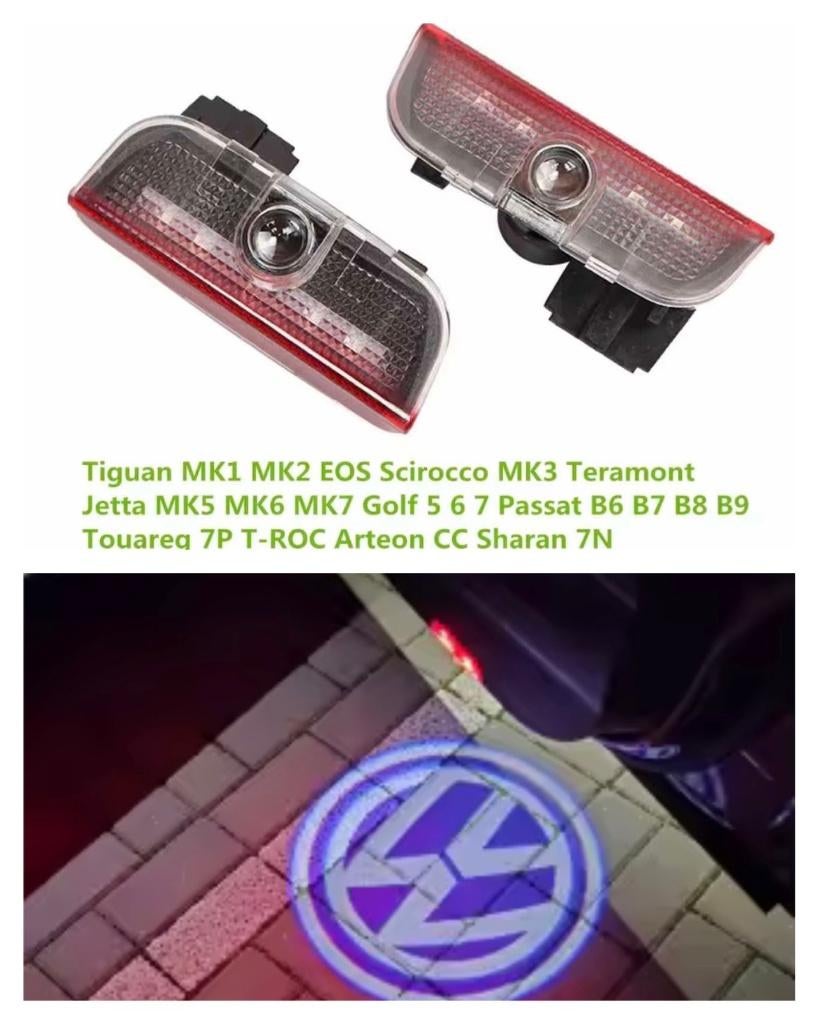 VW LED deurverlichting logo  Golf Passat GTI Touareg Jetta, Ophalen of Verzenden