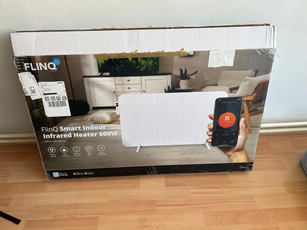 FlinQ Smart Indoor Infrarood Heater 600W - Zo goed als nieuw, Ophalen, Zo goed als nieuw, 500 tot 800 watt, Kachel