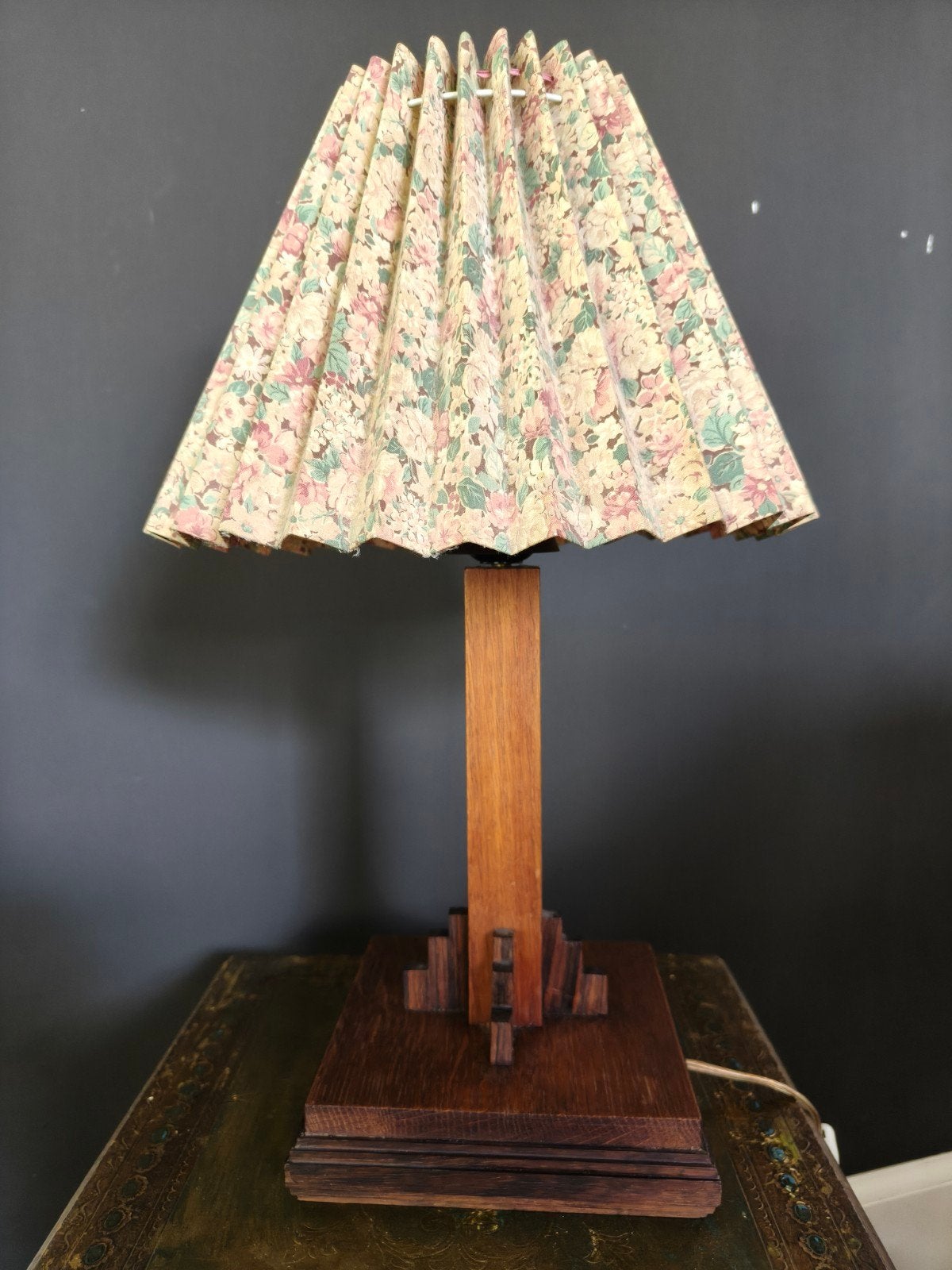 Prachtige Art Deco Bureaulamp – Amsterdamse / Haagse School, Bureaulamp, Gebruikt, Art deco, 47 cm