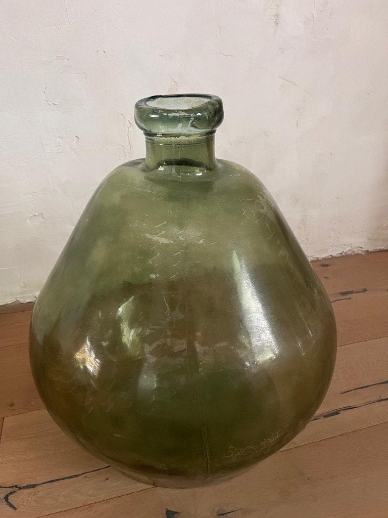 Grote groene glazen vaas – sfeervol & decoratief, Ophalen, Geschikt voor droogbloemen, 50 cm, Groen