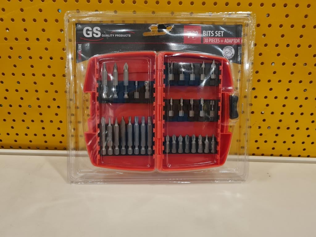 GS Quality Products BITS SET 30 STUKS + ADAPTOR, Diversen, Rommelmarktspullen, Ophalen of Verzenden
