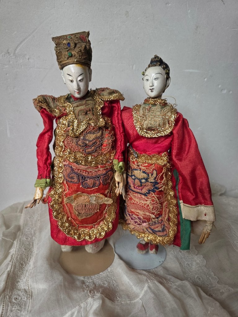 Antieke pop, zeldzame chinese opera dolls, Verzamelen, Ophalen of Verzenden, Gebruikt, Pop