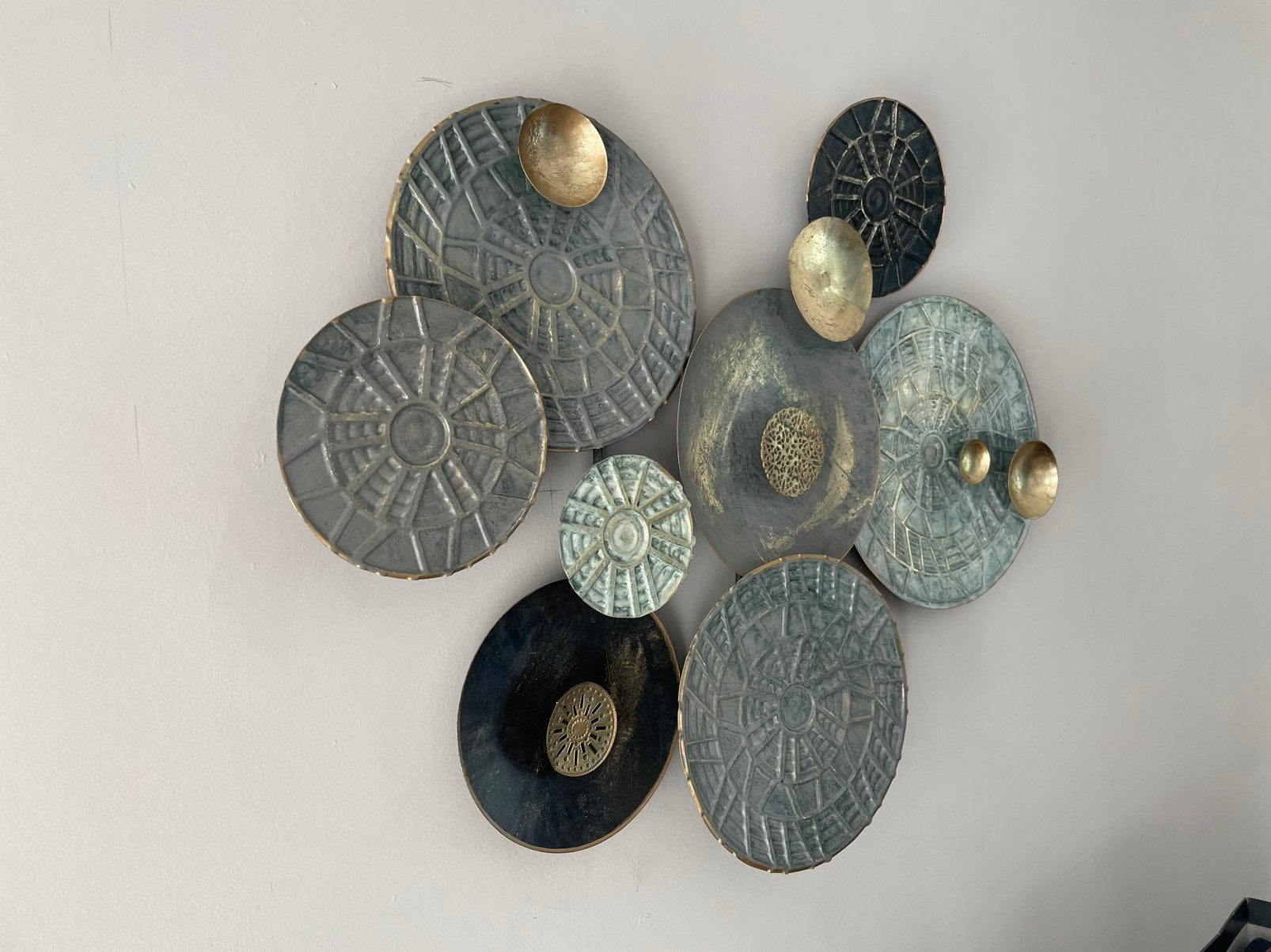 Wand decoratie schotels, Ophalen, Zo goed als nieuw