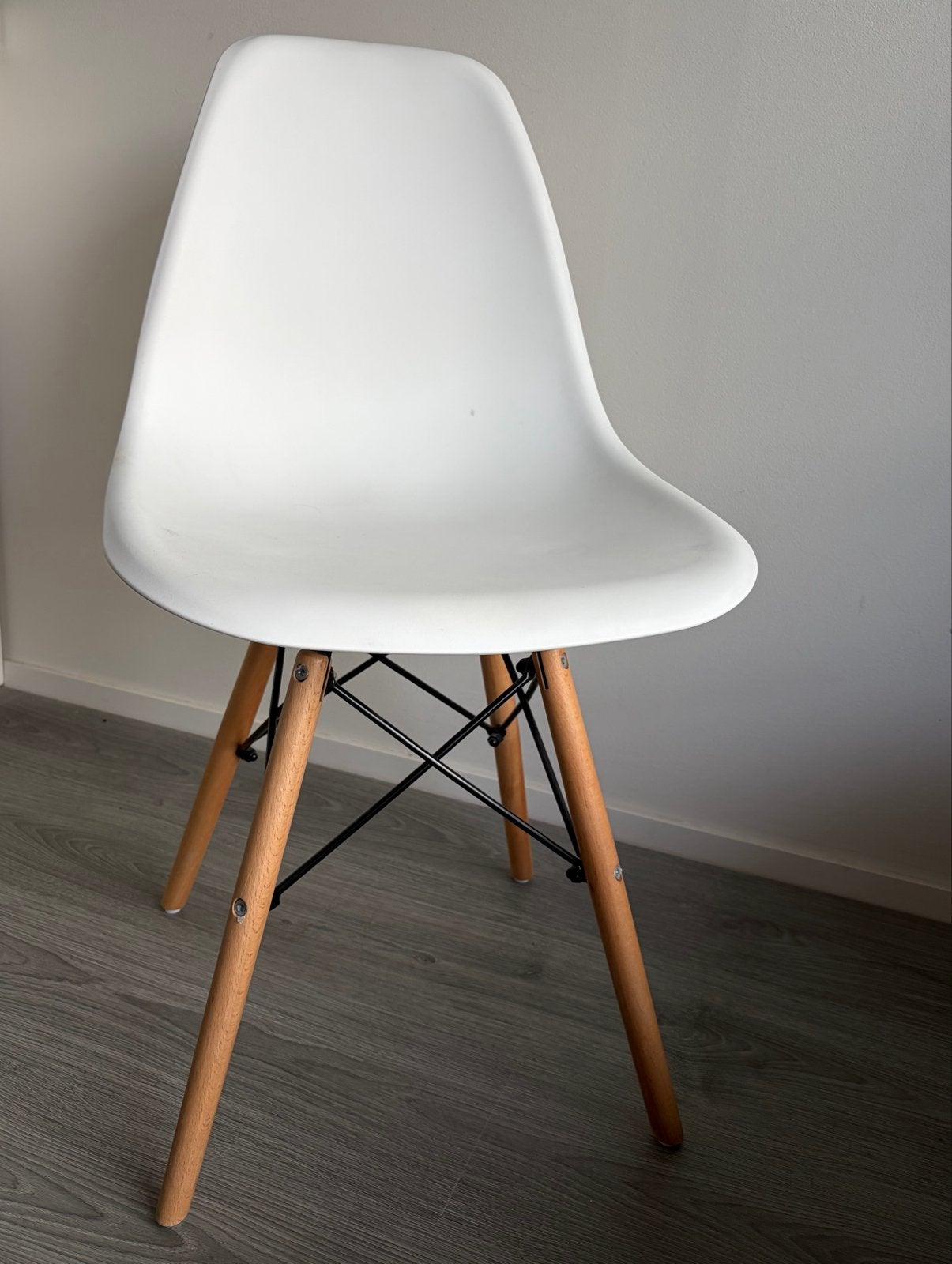 4 witte kuipstoelen, Huis en Inrichting, Stoelen, Ophalen, Kunststof, Gebruikt, Wit
