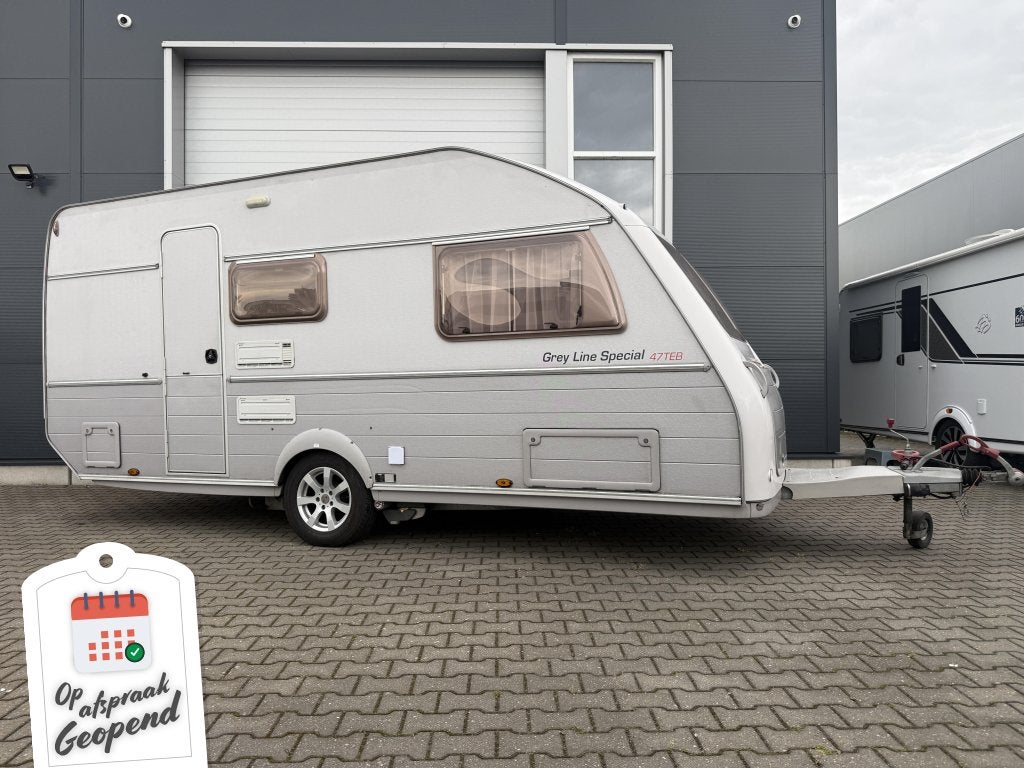 Kip Grey Line Special 47 TEB Airco VT luifel mover, Caravans en Kamperen, Schokbreker, Kip, Bedrijf, Treinzit