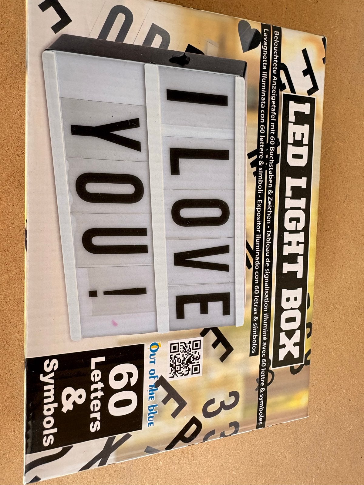 LED Light Box met 60 Letters & Symbolen, Ophalen, Nieuw, Kunststof, Modern
