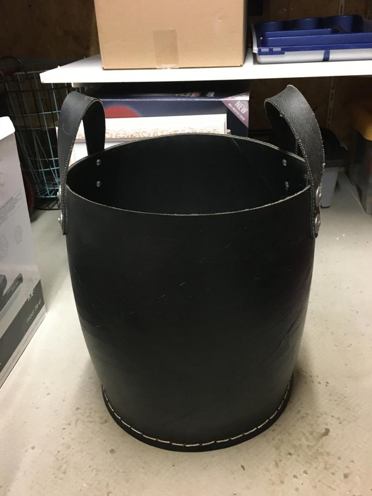 Haardhout Blokken Mand Emmer van Rubber, Huis en Inrichting, Ophalen of Verzenden, Zo goed als nieuw, Rubber