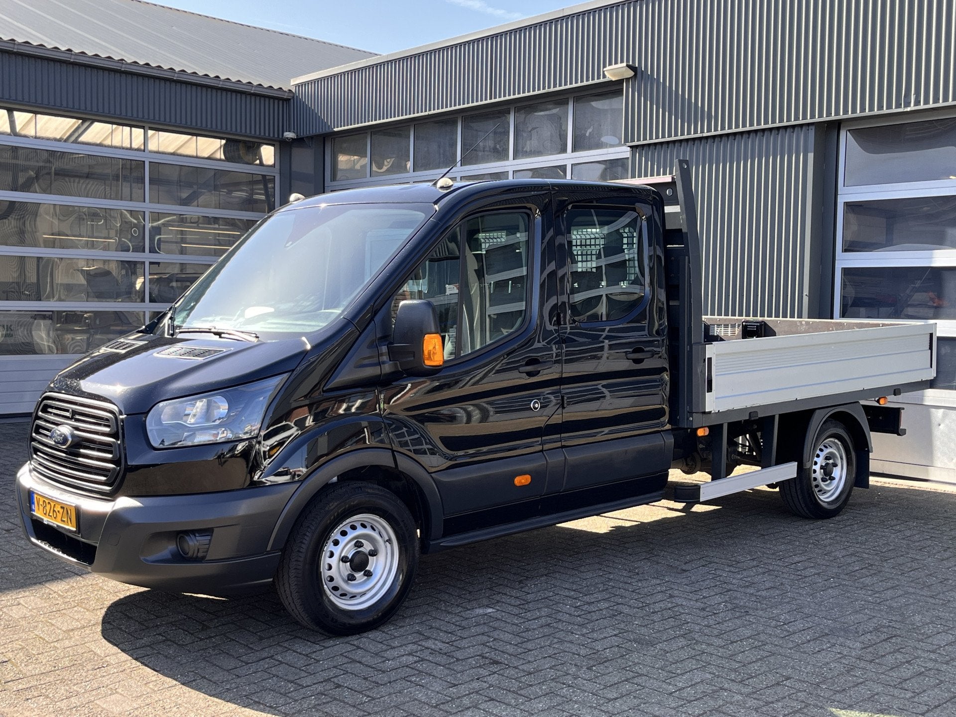 Ford Transit 350 2.0 TDCI L4 DC Cruise controle Trekhaak 280, Auto's, Bestelauto's, 4 cilinders, Zwart, Origineel Nederlands, Bedrijf