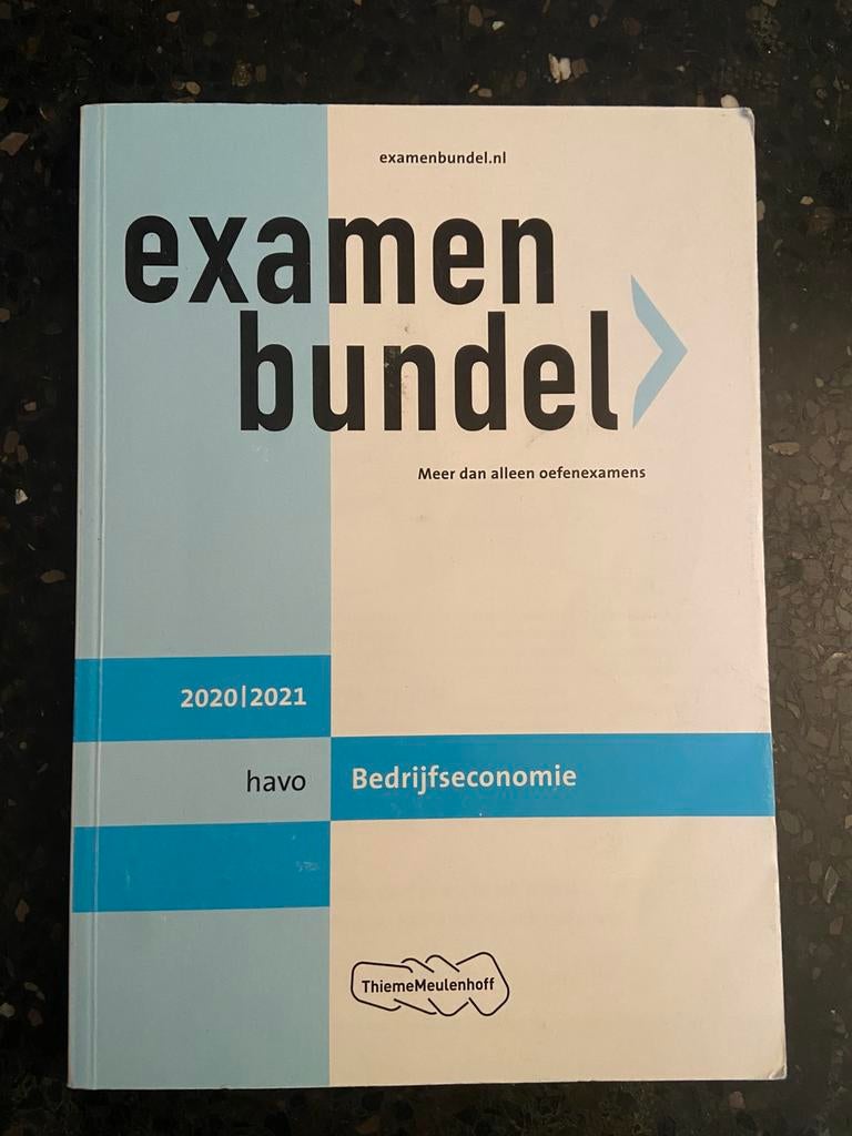 Examenbundel Bedrijfseconomie havo 2020/2021, Boeken, Ophalen of Verzenden, Zo goed als nieuw, HAVO, Bedrijfseconomie of M&O