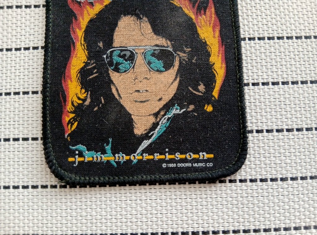 The Doors vintage 1988 Jim Morrison patch d19, Verzamelen, Muziek, Artiesten en Beroemdheden, Ophalen of Verzenden, Nieuw, Kleding